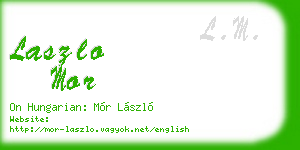 laszlo mor business card